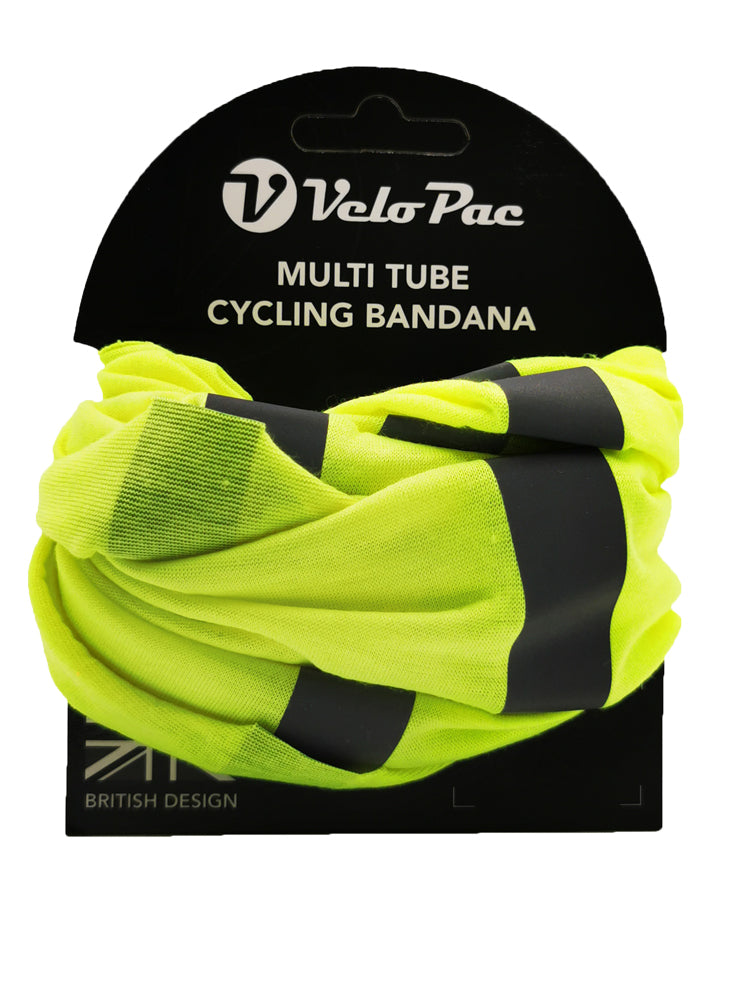 VeloPac Snood Dayglo Yellow Reflective