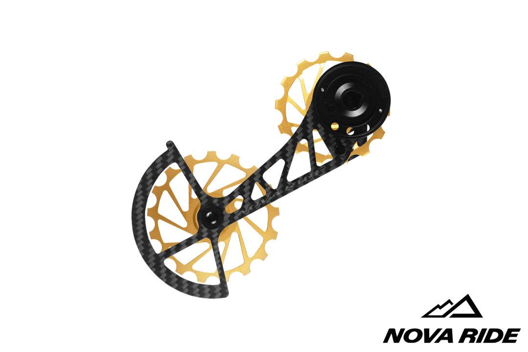 Nova Ride Carbon Ceramic Derailleur Cage - SRAM AXS Red / Force 12 Speed