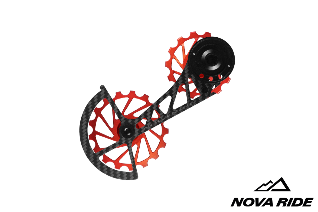 Nova Ride Carbon Ceramic Derailleur Cage - SRAM AXS Red / Force 12 Speed