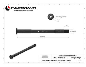Carbon-Ti X-Lock EVO 12x1.5 X-E-Thru (168.7 mm) Thru Axle