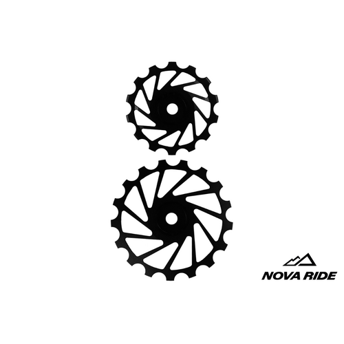 Nova Ride CCD Pulley Wheels 14/17T (Pair) - Black