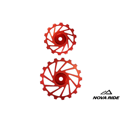 Nova Ride CCD Pulley Wheels 14/17T (Pair) - Red