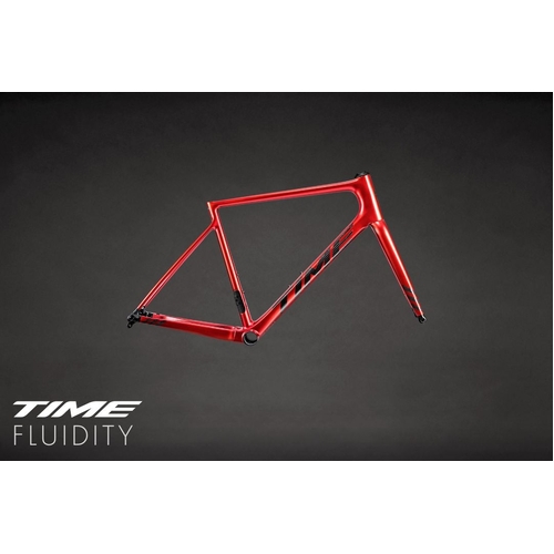 TIME FLUIDITY Satin Metallic Red (F03) Road Frameset - S