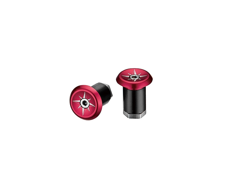 Ciclovation Vortex Lock-In Plug for Road Bar Tape w/Compass pattern Red