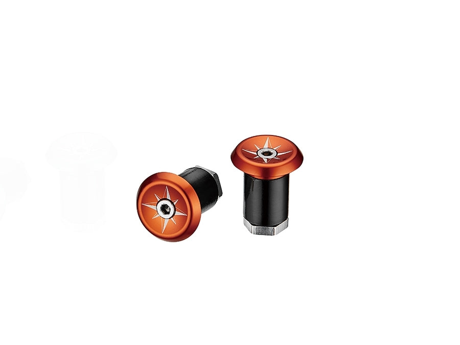 Ciclovation Vortex Lock-In Plug for Road Bar Tape w/Compass pattern Orange