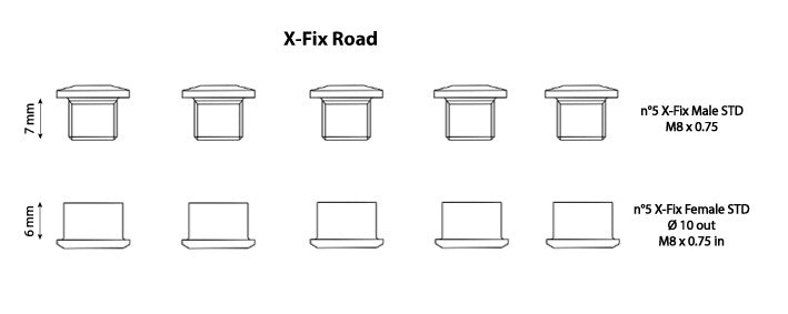 Carbon-Ti X-Fix Road Chainring Fixing Bolts