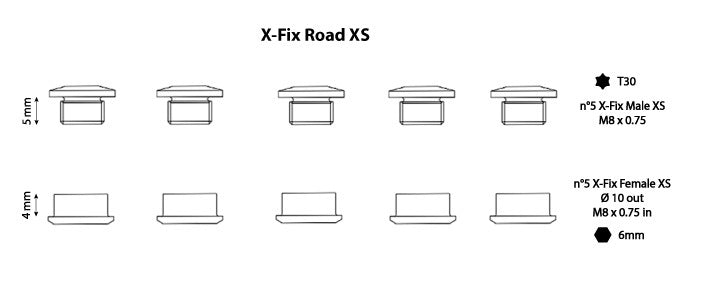 Carbon-Ti X-Fix Road XS Chainring Fixing Bolts