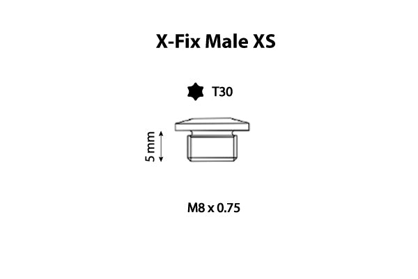 Carbon-Ti X-Fix Male XS Single Chainring Fixing Bolt